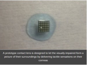 Experimental contact lens aims to offer tactile sight for the blind