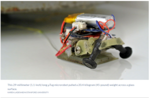 Tiny microrobots team up and move full-size car